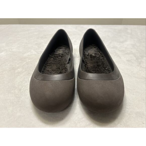 Crocs Mammoth Flats Womens Size 10 Brown Ballet Fur Lined Slip On Casual Neutral - Picture 2 of 7